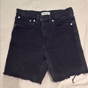 Madewell Charcoal Denim Cutoff Shorts